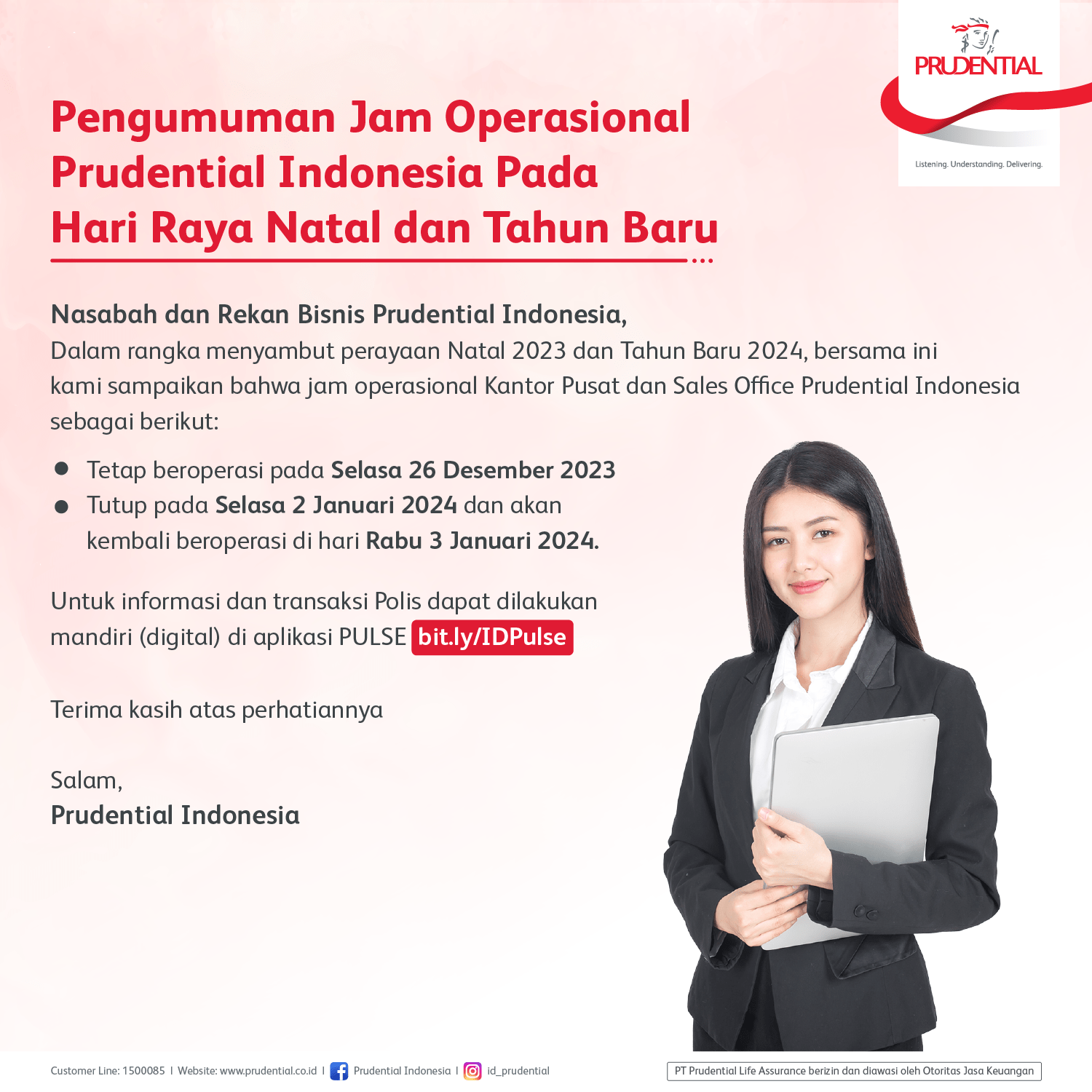 Christmas New Year 2024 Announcement