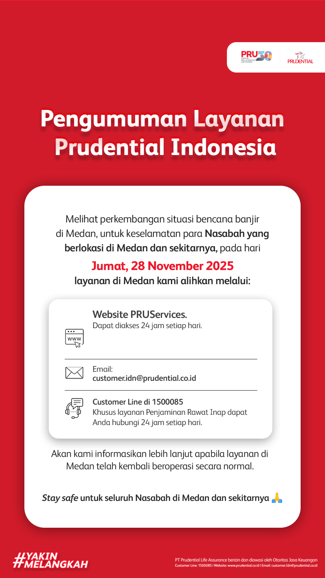 Pop Up Pengumuman Layanan